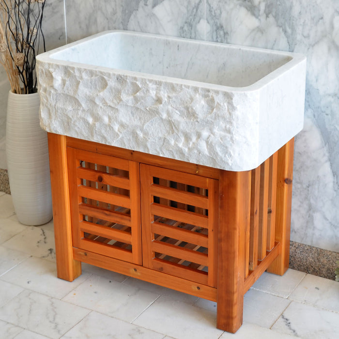 CARRERA WHITE FARMHOUSE SINK